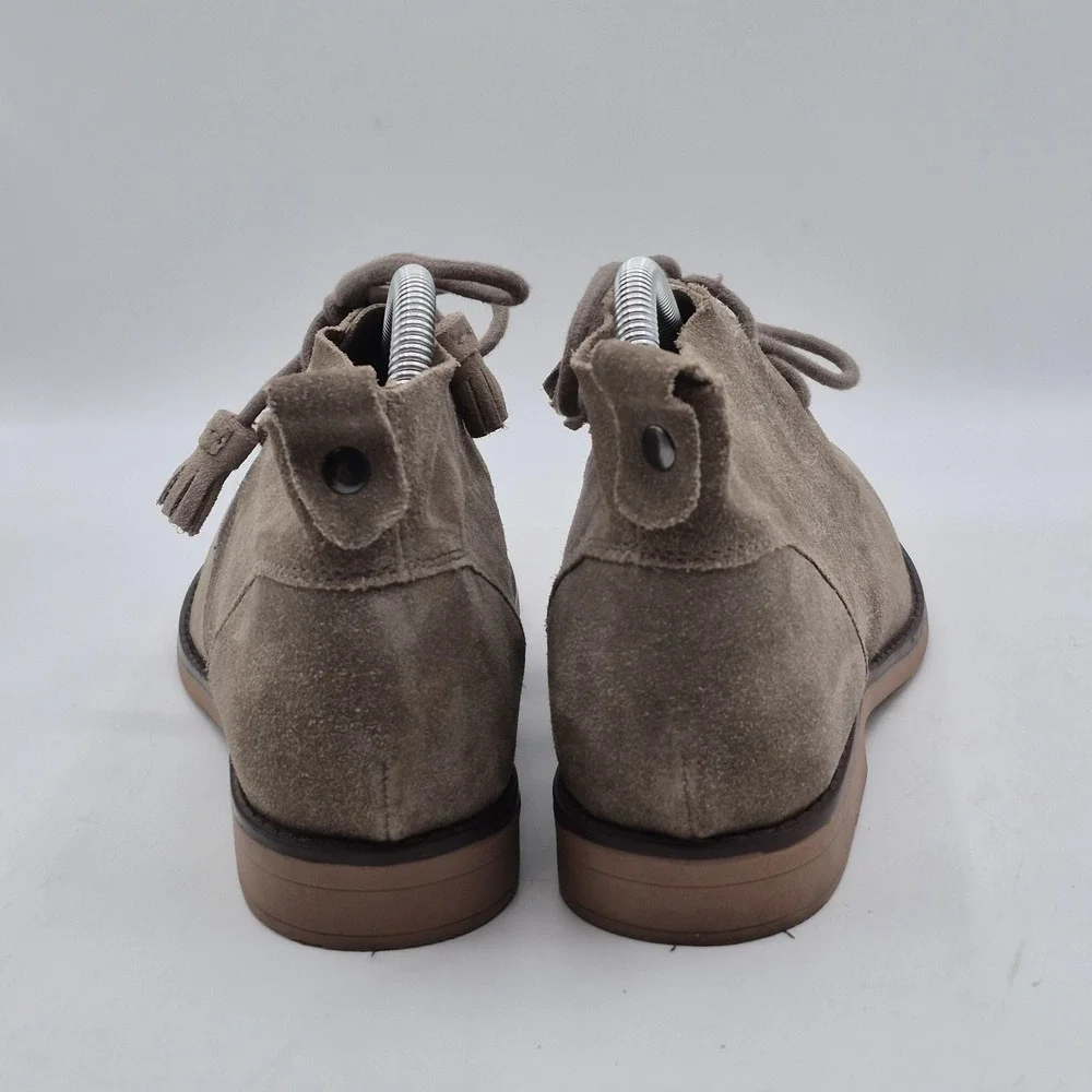 Hush Puppies Chukka Boots‎ Mens Size 10 Taupe Suede Desert Lace Up Tassel Ankle